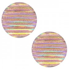 Basic cabochon 20mm stripe Champagne holographic